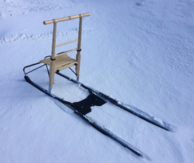 Kicksled mit Bremsmatte